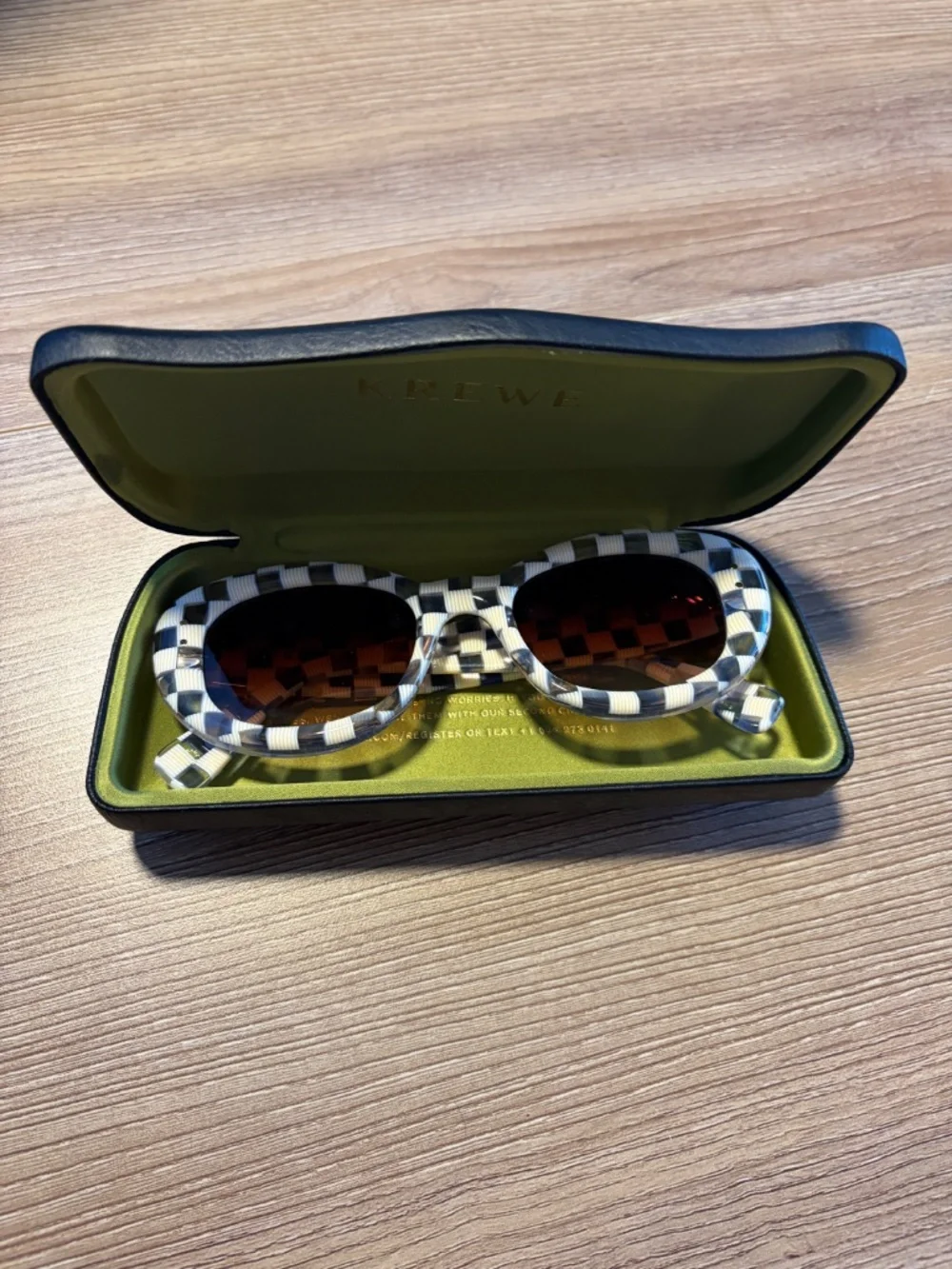 KREWE Margaret Sunglasses in Gingham